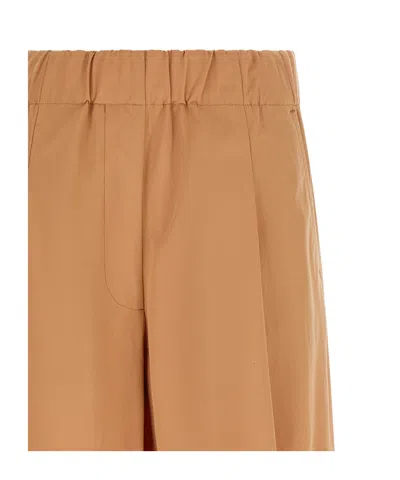 Dries Van Noten Wide Leg Trousers Elastic Waistband In Gold