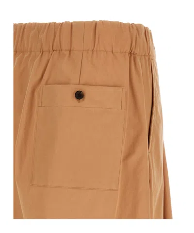 Dries Van Noten Wide Leg Trousers Elastic Waistband In Gold