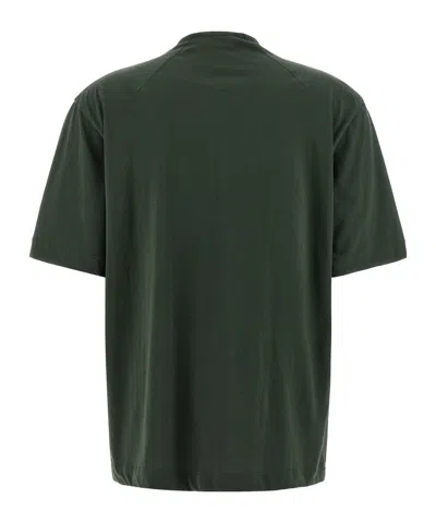 Dries Van Noten Bow Detail Crew Neck Short Sleeve Top In Green