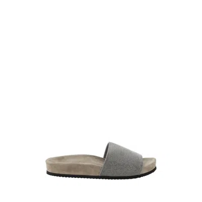 Brunello Cucinelli Sandals In Gray