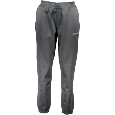Calvin Klein Logo-print Drawstring Track Pants In Gray