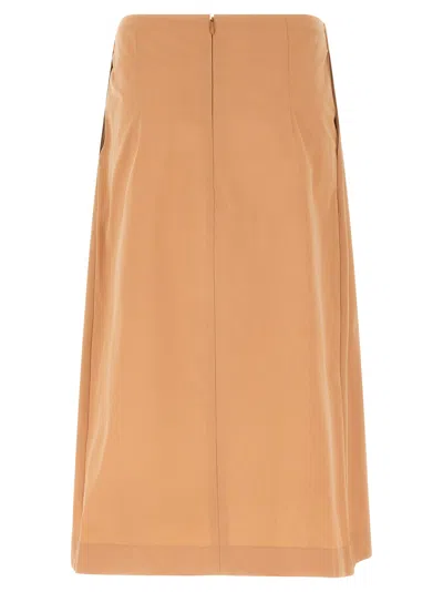 Dries Van Noten High Waist Midi Pleated Skirt In Neutral