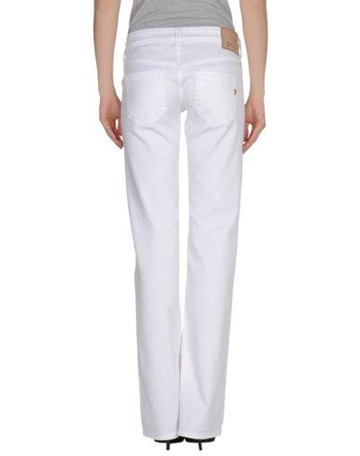 Shop Dondup Denim Trousers In 白色