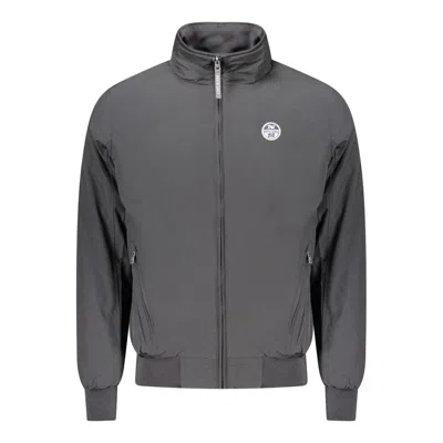 North Sails Logo-detail Bomber Jacket In Gray