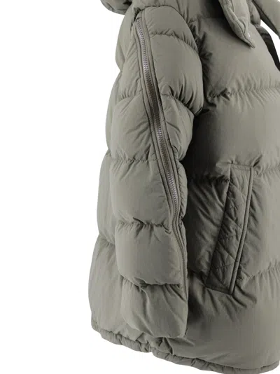 Herno Green Down Jacket With Quilted Design And Removable Hood In Tech Fabric Woman In Green