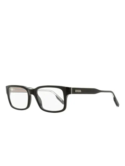 Zegna Rectangular-frame Glasses In Green