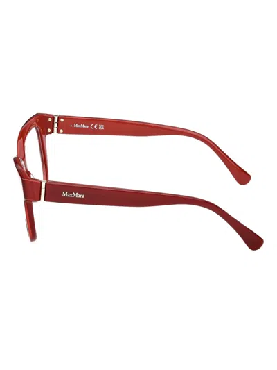 Max Mara Rectangle-frame Glasses In Brown