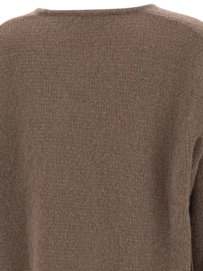 Hemisphere V-neck Jumper In Brown
