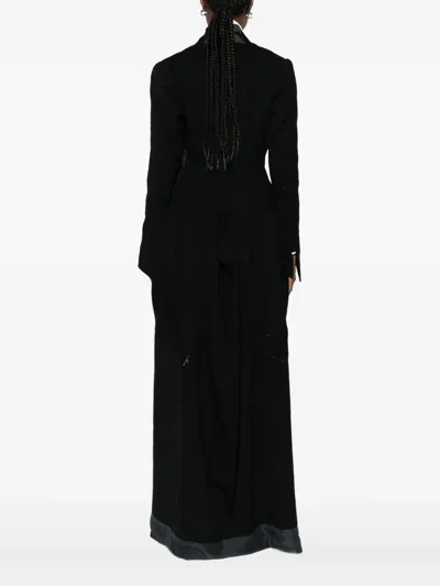 Marc Le Bihan Satin-lapel Single-breasted Coat In Black