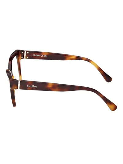 Max Mara Tortoiseshell Square-frames Glasses In Brown