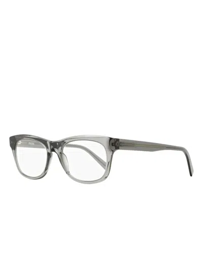 Zegna Rectangular Glasses In Gray