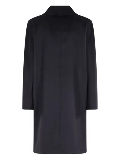 Max Mara Double-breasted Wool Coat In Blue