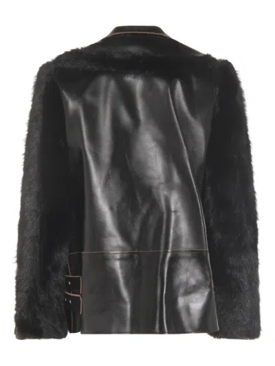 Sacai Jackets Blacks And Greys In Black