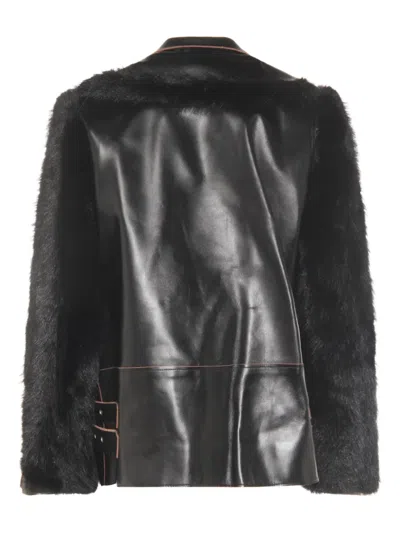 Sacai Jackets Blacks And Greys In Black