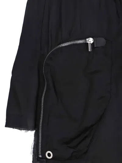 Rick Owens Midi Skirt With Asymmetric Hem And Pockets In Black
