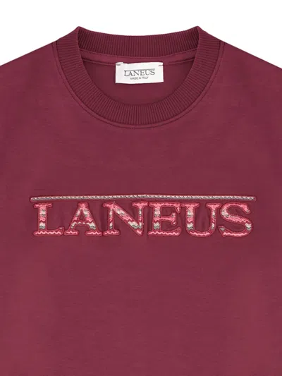 Laneus Interlock Embroidered Sweatshirt In Red