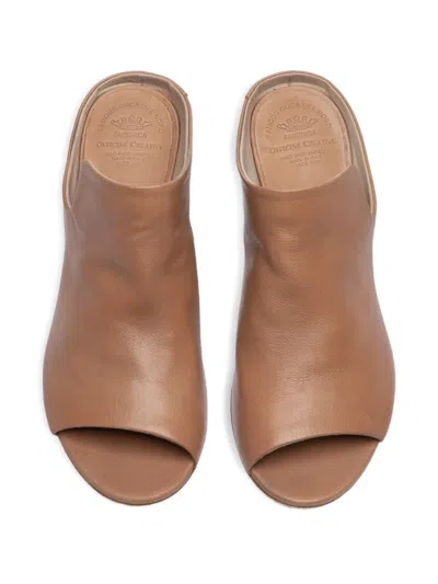 Officine Creative Adele Open-toe Mules In Brown