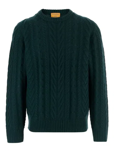 Guest In Residence Cashmere Sweater With Cable Knit In Green