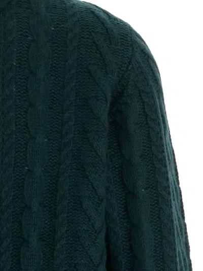 Guest In Residence Cashmere Sweater With Cable Knit In Green