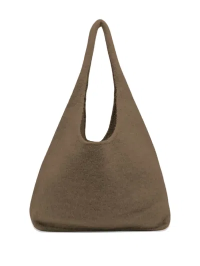 Lauren Manoogian Wool And Alpaca Shoulder Bag In Brown