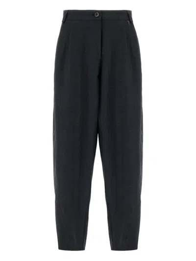Herno Pleated-detail Pants In Black