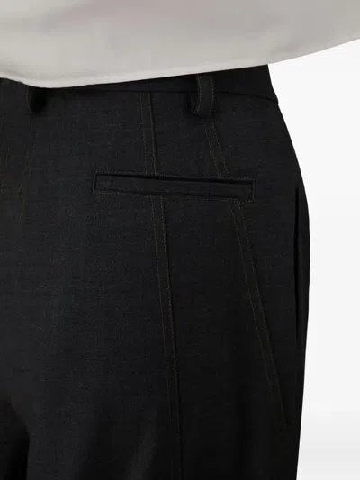 Herno Pleated-detail Pants In Black