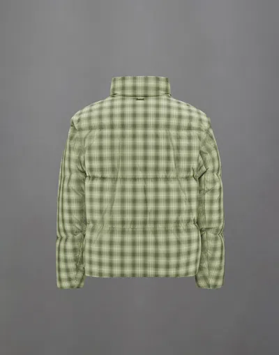 Herno Laminar Jacket In Check Woven In Green