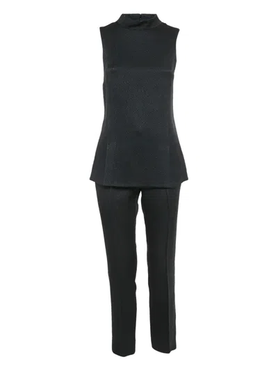 Pre-owned Gucci Jacquard Sleeveless Suit In Black