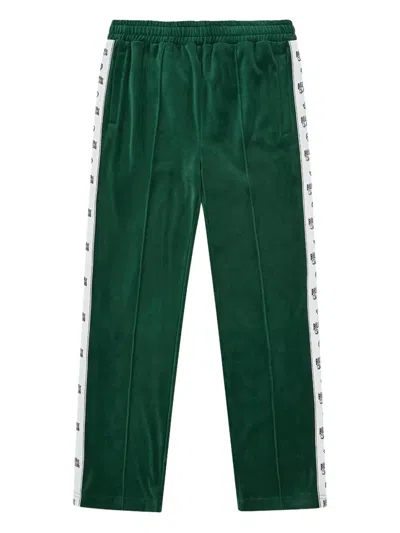 Billionaire Cotton Blend Trousers With Side Strips In Green