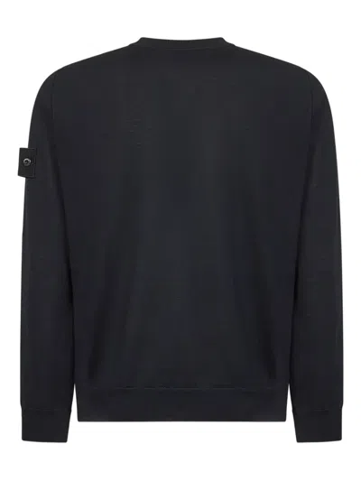 Stone Island Crew-neck Wool Sweater In Blue