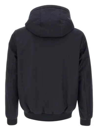 Duno Hooded Zip-front Jacket In Blue