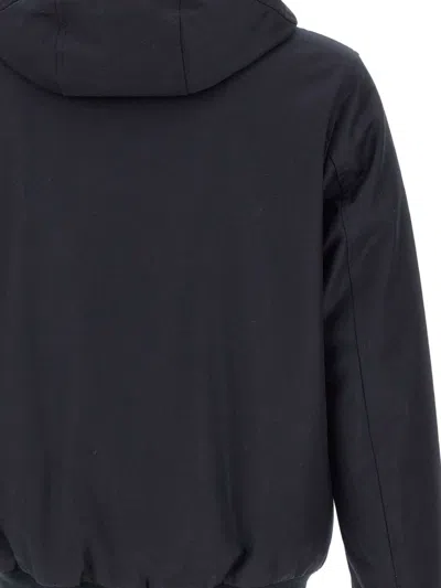 Duno Hooded Zip-front Jacket In Blue