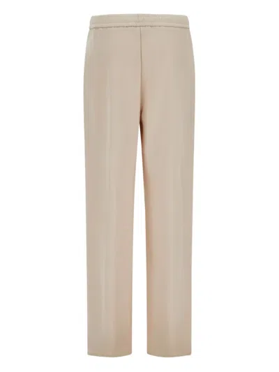 Herno Pants With Elasticized Waist Trousers Beige In Neutral