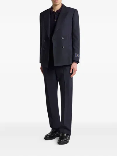 Etro Double-breasted Jacket In Blue