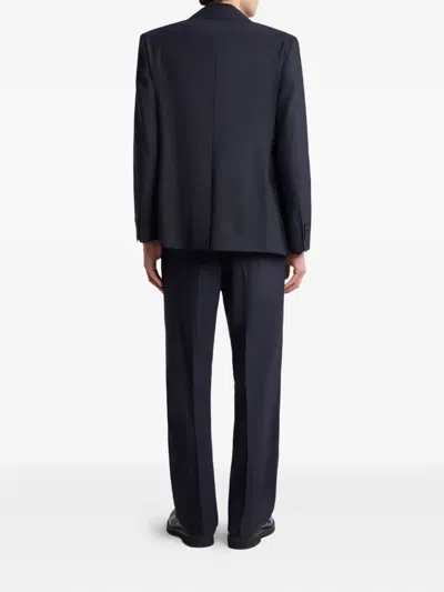 Etro Double-breasted Jacket In Blue