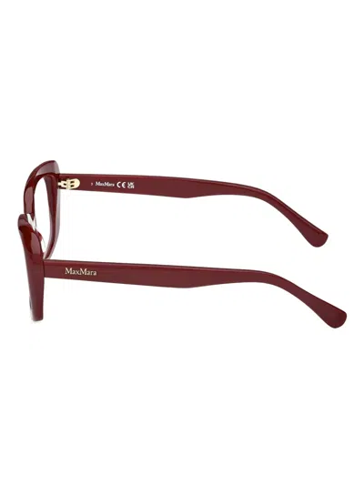 Max Mara Rectangle-frame Glasses In Brown