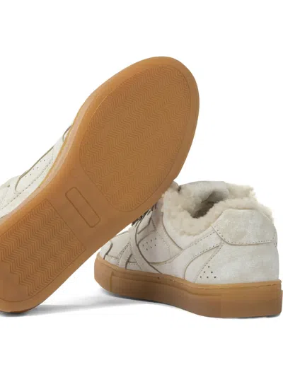 Copenhagen Cph63 Fur-trim Leather Sneakers In White