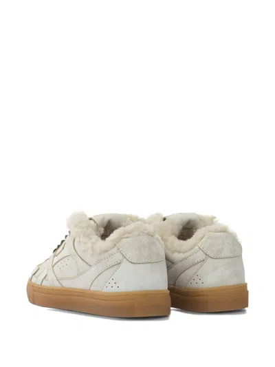 Copenhagen Cph63 Fur-trim Leather Sneakers In White