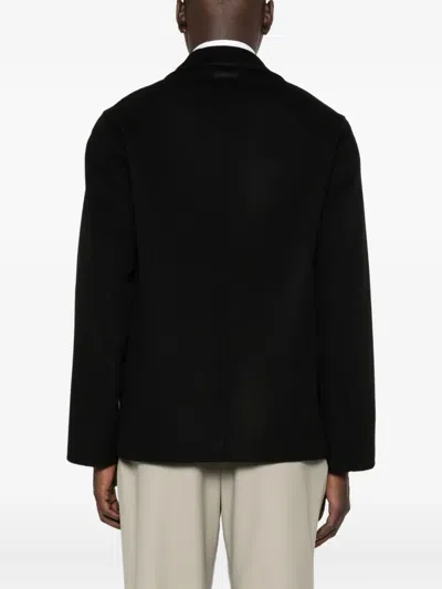 Lardini Single-breasted Coat In Black