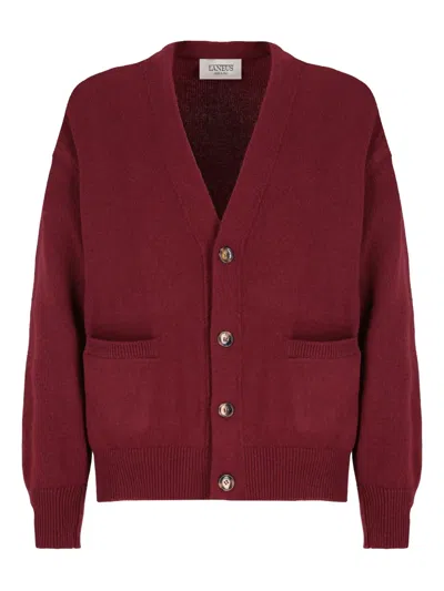 Laneus Buttoned Cardigan In Red