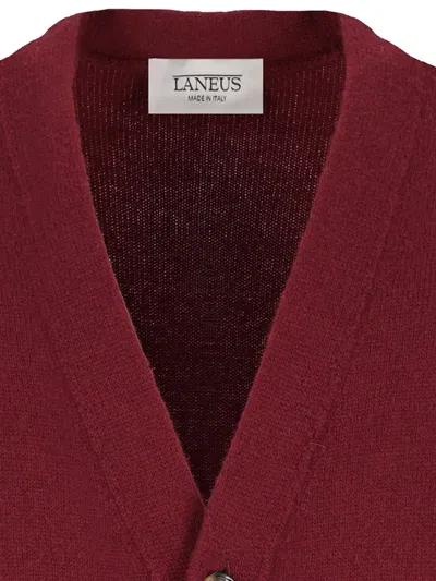Laneus Buttoned Cardigan In Red