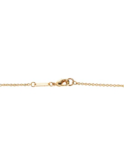 Dolce & Gabbana Gold Colored Necklace With Logo Pendant And Heart Pendant In Brass Woman In Gold
