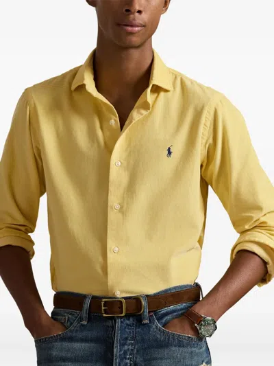 Polo Ralph Lauren Men's Garment-dyed Oxford Shirt In Yellow