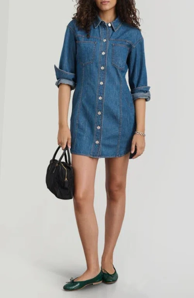 Alex Mill Marissa Shirtdress In Light Weight Denim In Daikanyama Wash