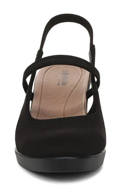 Lifestride Women's Evoke Block Heel Slingback Pumps In Black