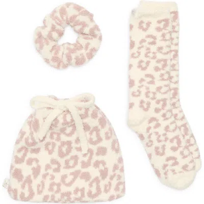 Barefoot Dreams ® Cozychic® Leopard Print Scrunchie & Socks Gift Set In Multi