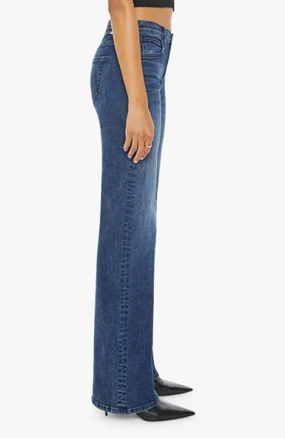 Mother The Roller Night In Venice Wide Leg Jean In Blue