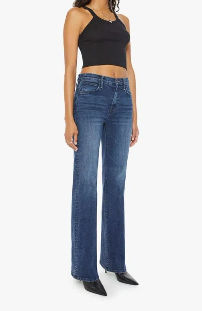 Mother The Roller Night In Venice Wide Leg Jean In Blue