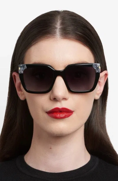 Carolina Herrera 55mm Rectangular Sunglasses In Black