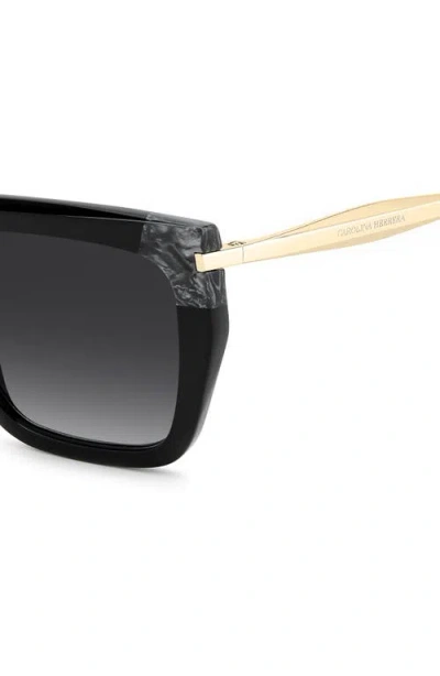 Carolina Herrera 55mm Rectangular Sunglasses In Black